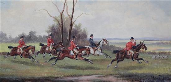 Rudolf Stone (19th century), Hunting scenes 6 x 12in.
